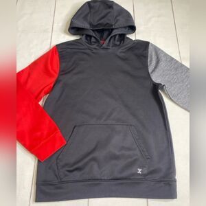 Xersion Multicolor Boys Hoodie Jacket Size XL 18/20 Red Black Gray Pullover